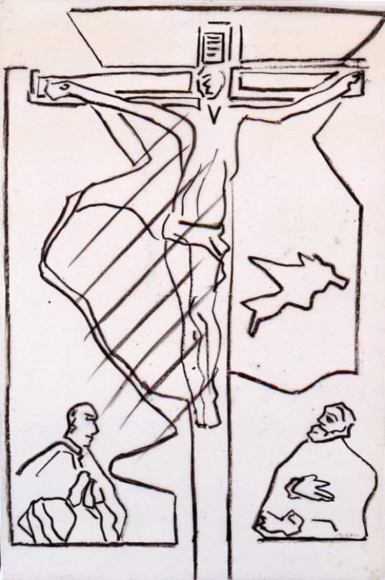 “D’après...Le Gréco. Le Christ aux donateurs”, 1989