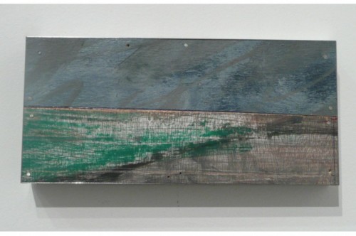 “Lagune”, peinture sur contreplaqué. 10 cm x 22 cm. 2011