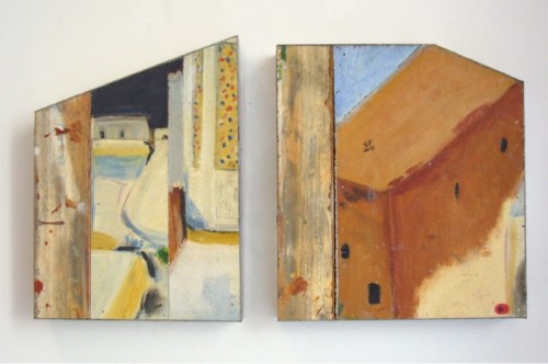 “Tanger”, Peinture & réemploi, dyptique, 2008