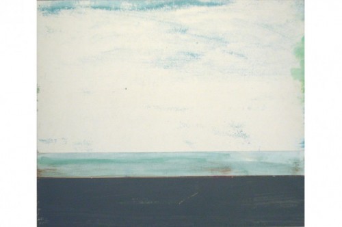 “Je vois la Manche”, Peinture sur assemblage, 46 x 54 cm, 2009